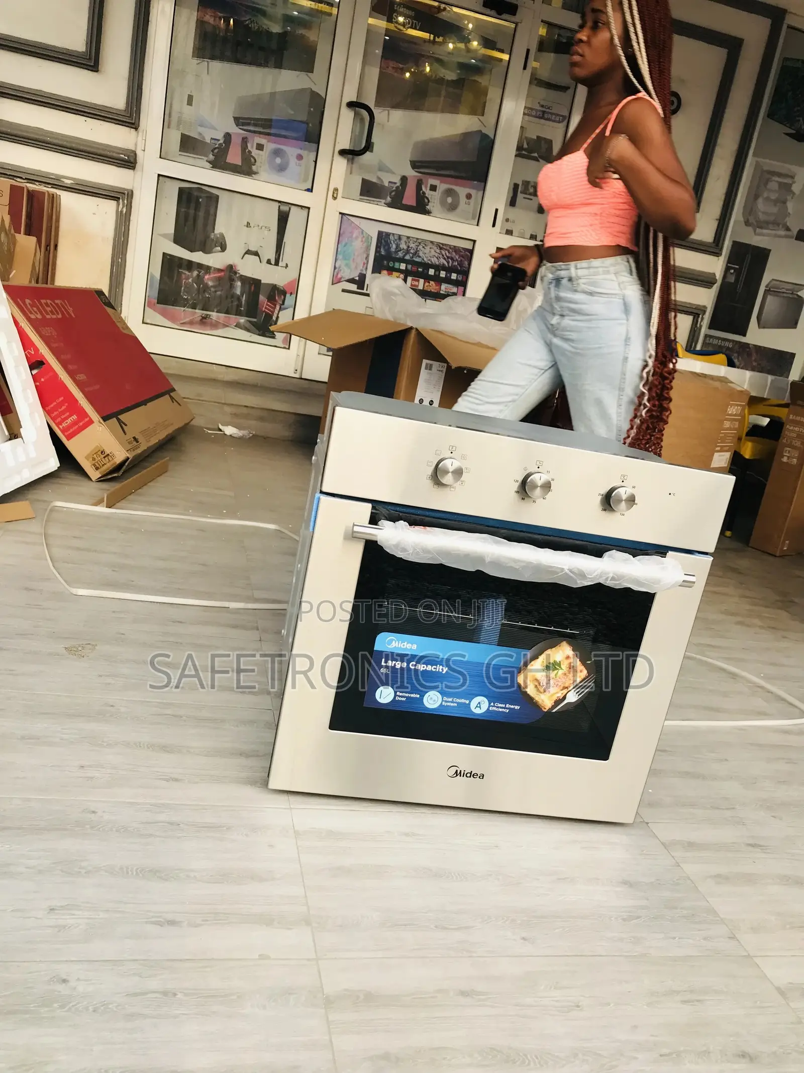 65M80ML Midea Electric 60 Cm Built-in Sliver Microwave