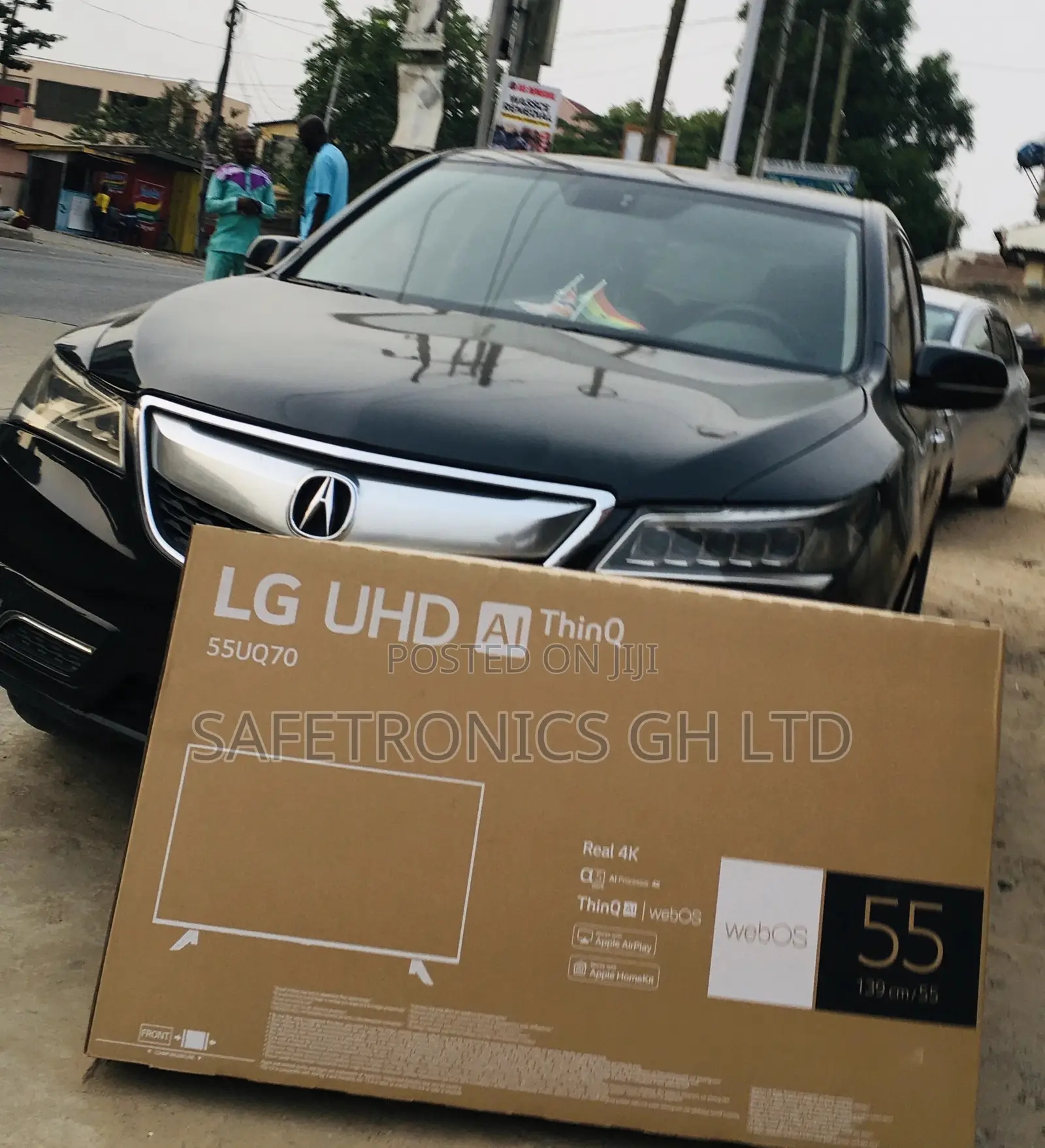 Smart Black UHD Electric Glossy LED UQ70 55 Inches LG Tv