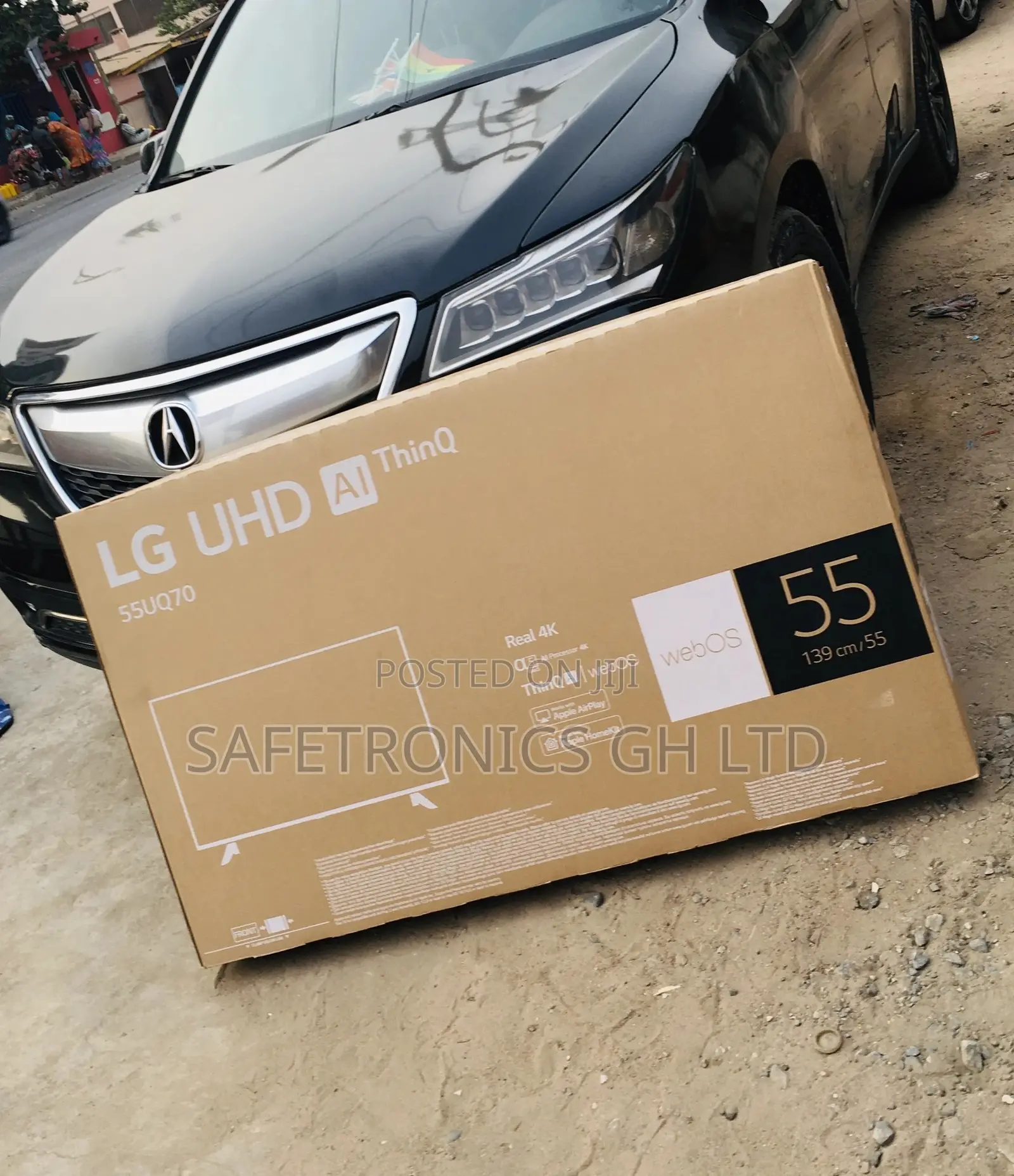 Smart Black Glossy LED Electric 55 Inches LG UHD UQ70 Tv