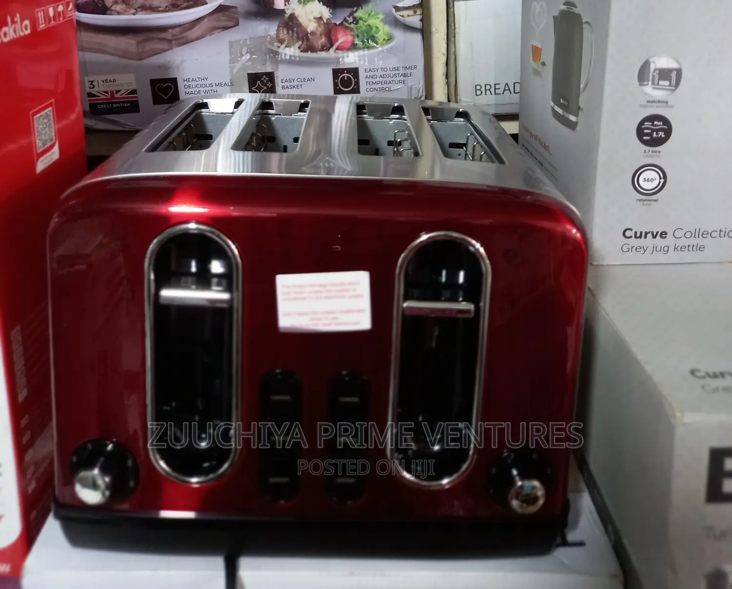 4 Slice George Home Red Toaster From Uk 