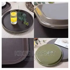 Non-Slip Round Rectangular Tray