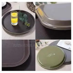 Non-Slip Round Rectangular Tray