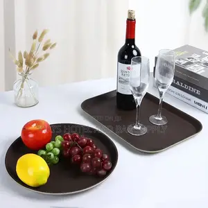 Non-Slip Round Rectangular Tray