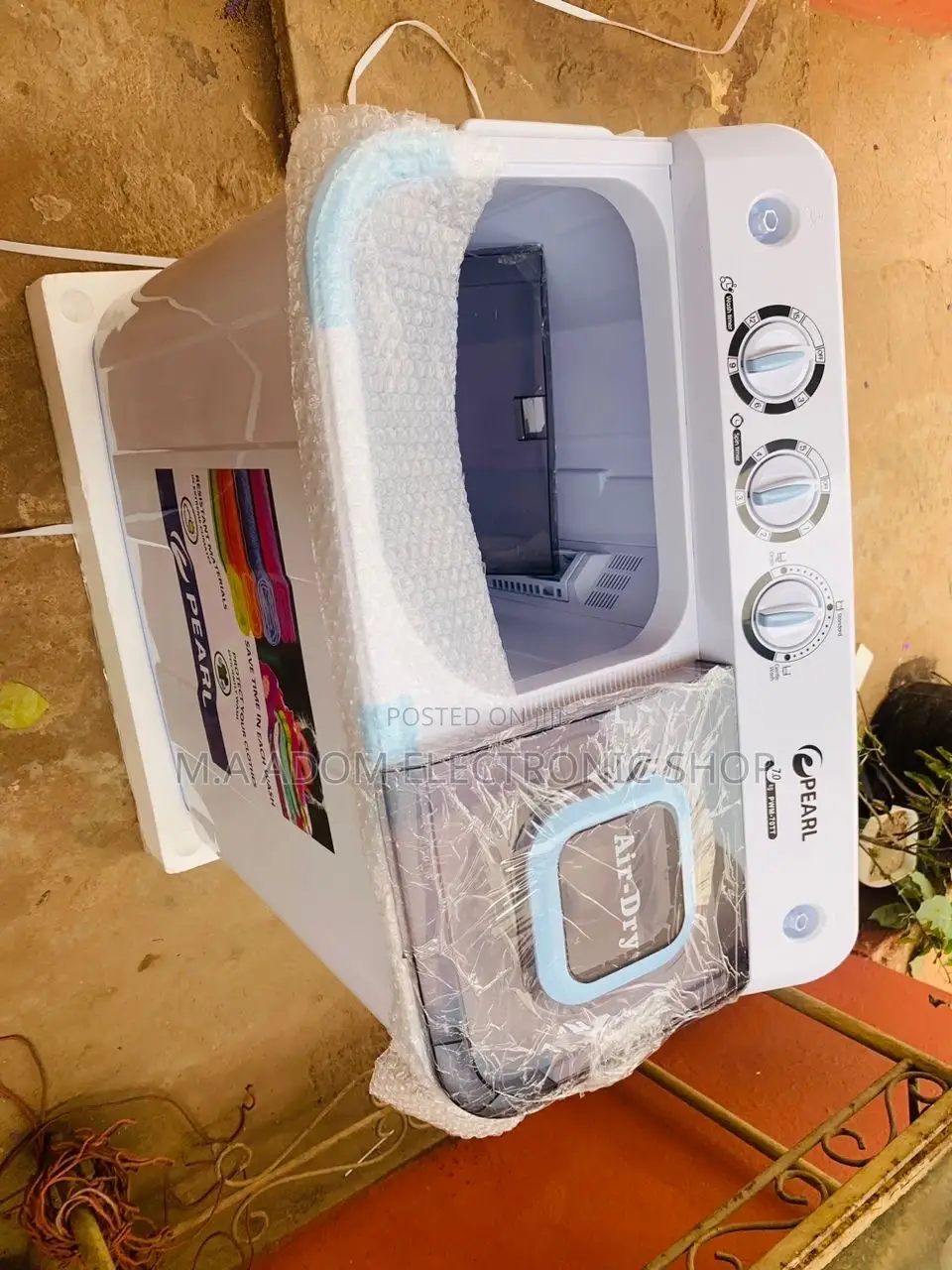 Sleek Design Pearl 7kg Twin Tap Electric Washing Machine.