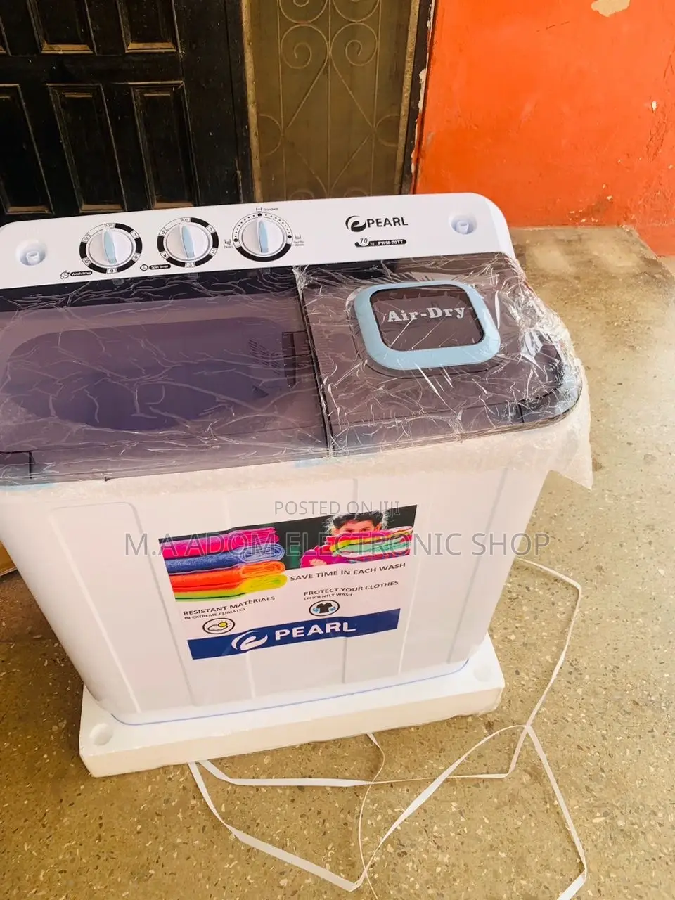 Sealed in Box Pearl 7kg Twin Tap Electric Washing Machine.