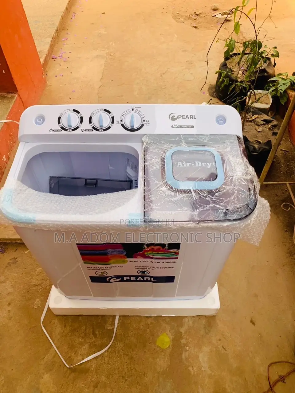 Fabulous Pearl 7kg Twin Tap Electric Washing Machine, White.