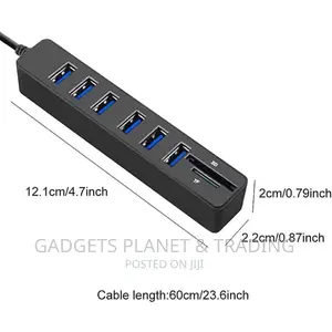 6 Ports USB 2.0 Hub SD / TF Reader - 480mbps