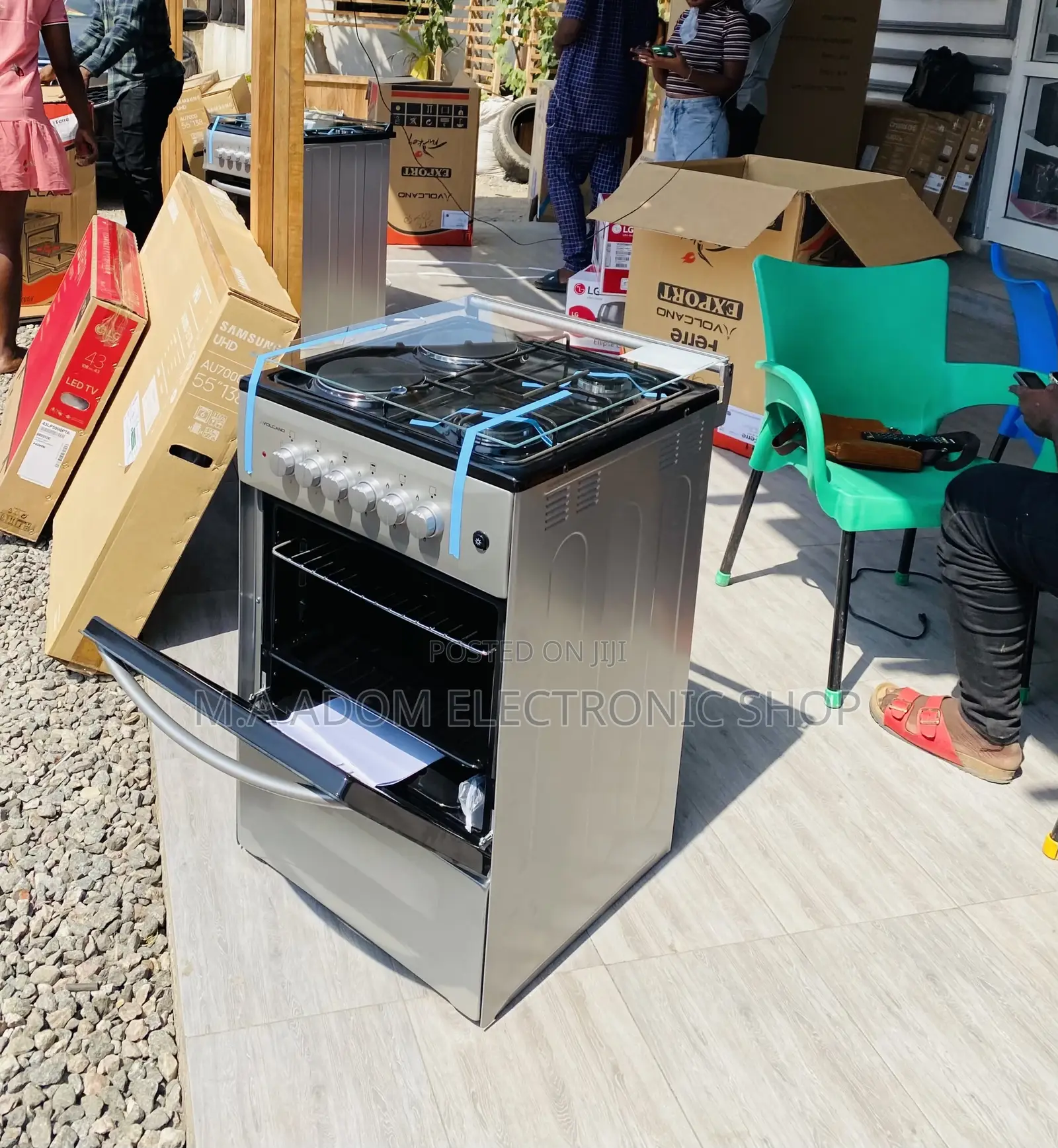 Volcano 50x50 2 Electric + 2 Gas Burner(Gray) 