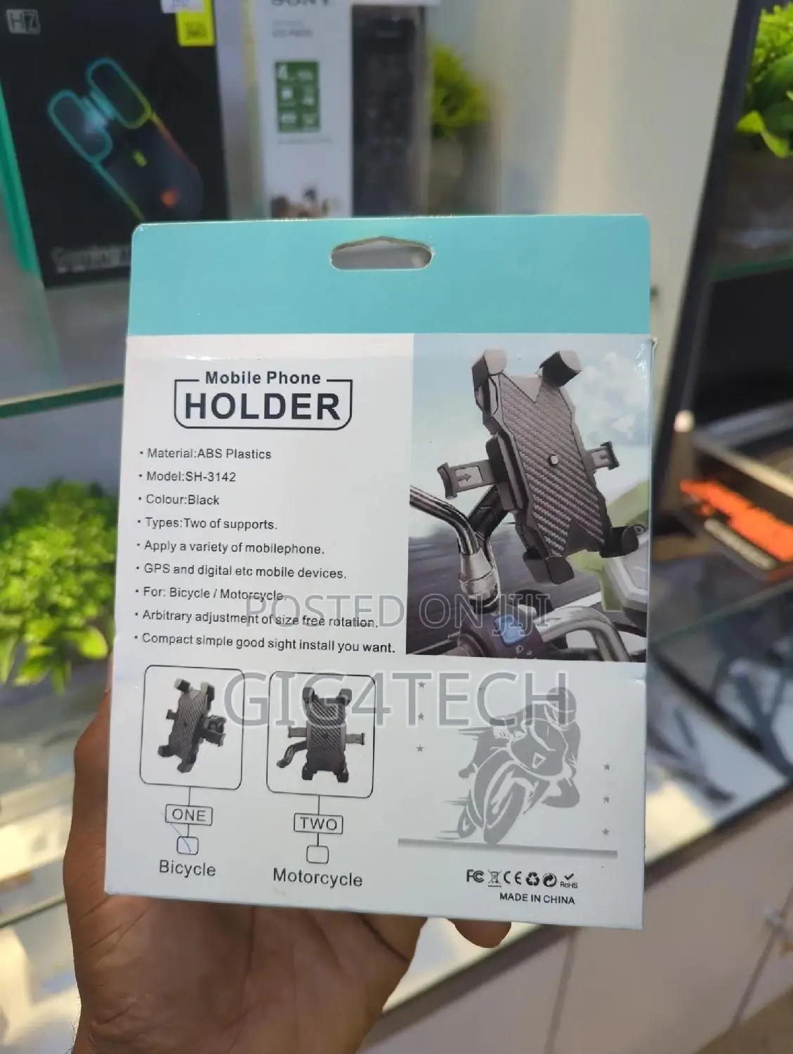 Bicycle and Motorcycle Mobile Phone Holder Sh3142