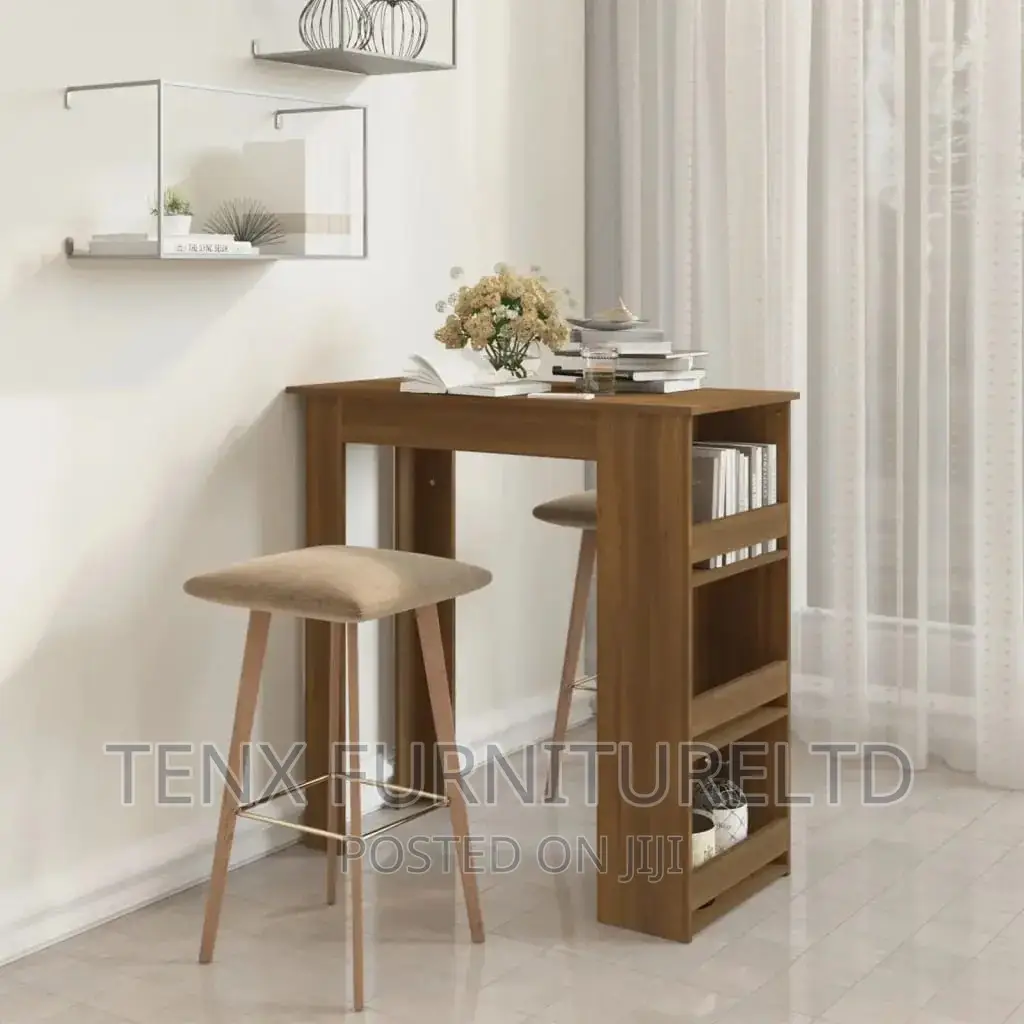 Bar Table ( Equipped With 3 Storage Racks,)