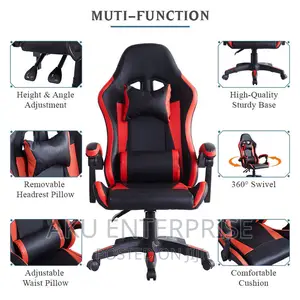 Gaming Chairs Leather Lumbar Support Pillow Office Adjusting