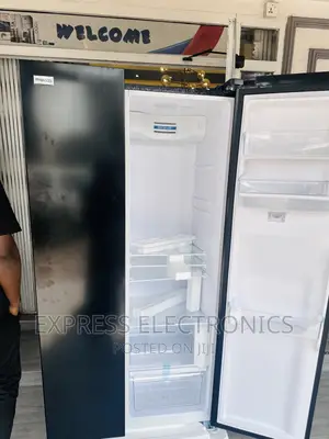 Neatly New Black Side by Side Fridge Nassb2-64s