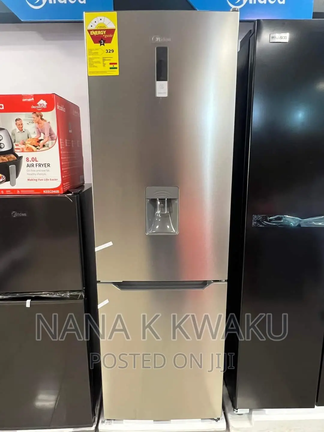 Mdrb424fgf02_midea 302litrs Double Door Fridge/Freezer
