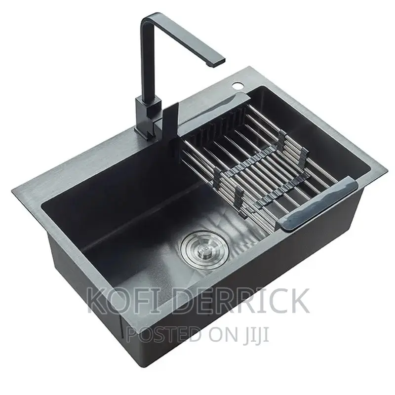 Single Bowl Kitchen Sink Black(60x45cm)