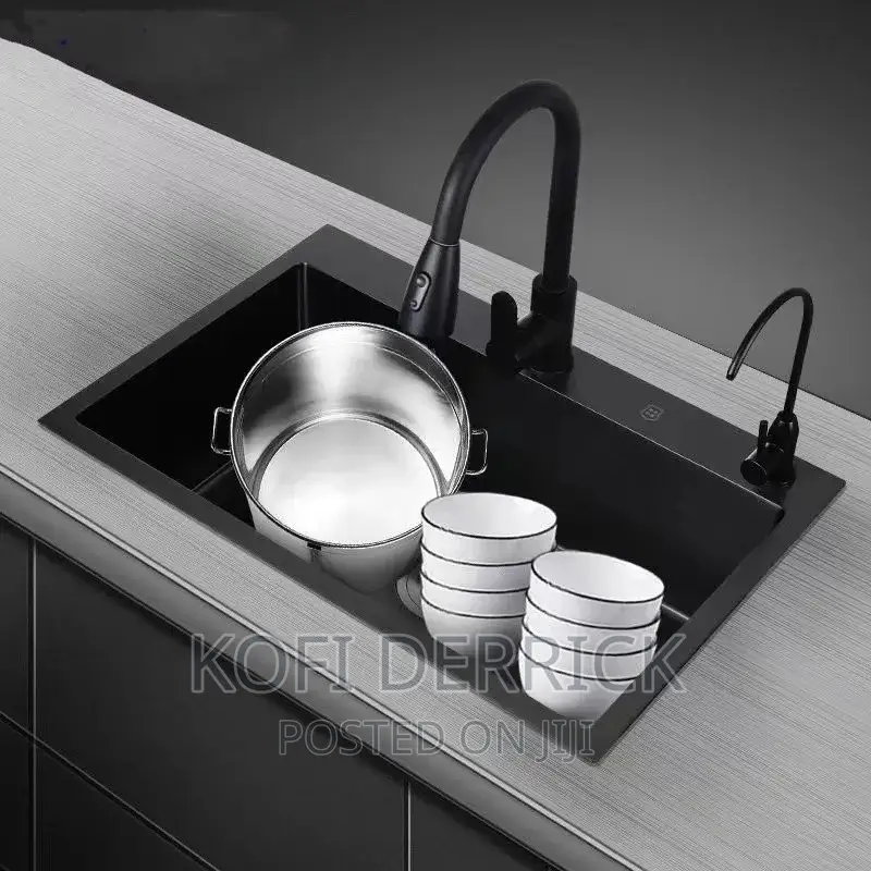 Single Bowl Kitchen Sink Black(60x45cm)