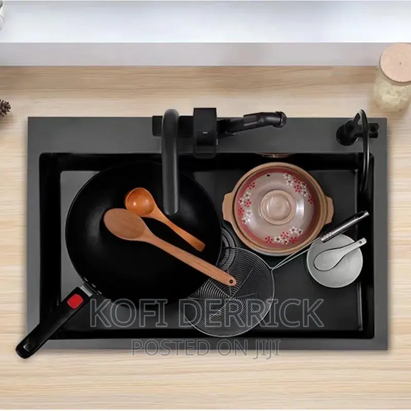 Single Bowl Kitchen Sink Black(60x45cm)