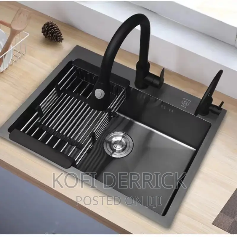Single Bowl Kitchen Sink Black(60x45cm)