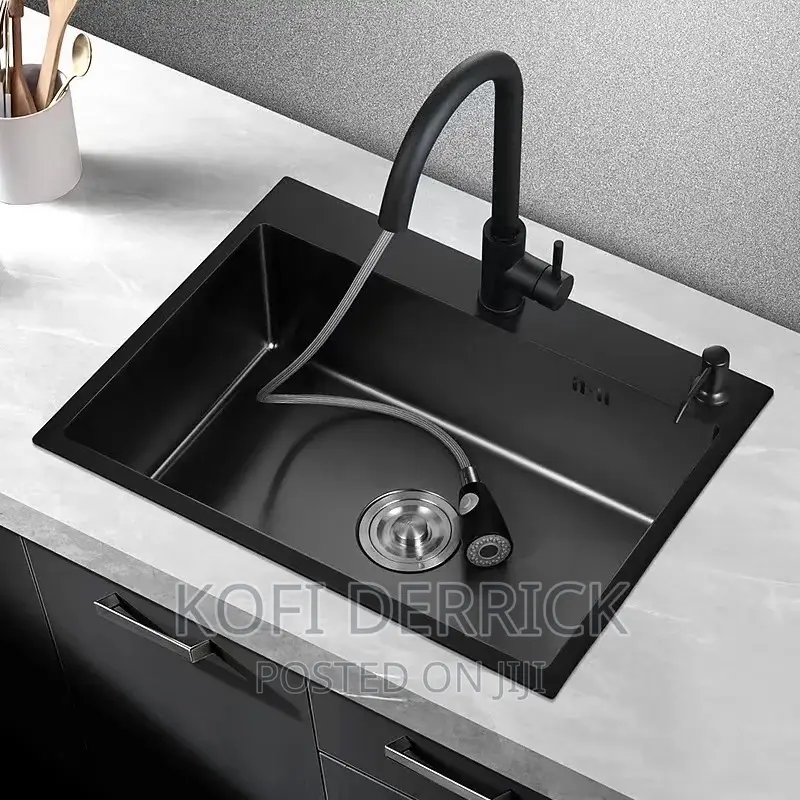Single Bowl Kitchen Sink Black(60x45cm)