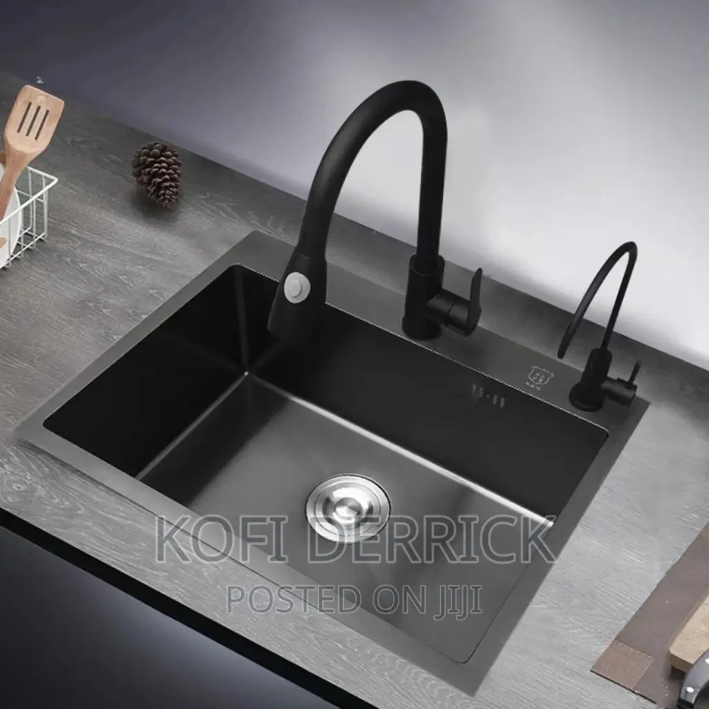 Single Bowl Kitchen Sink Black(60x45cm)