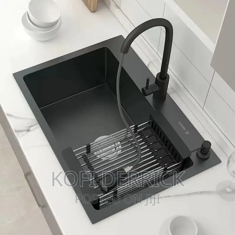 Single Bowl Kitchen Sink Black(60x45cm)