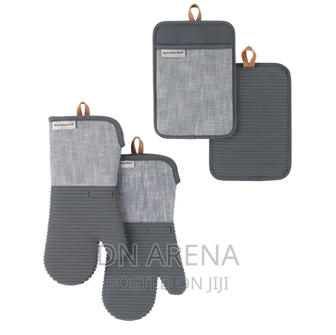 Kitchenaid Chambray 4-Piece Mitt Set