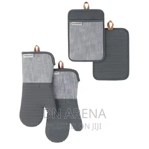 Kitchenaid Chambray 4-Piece Mitt Set