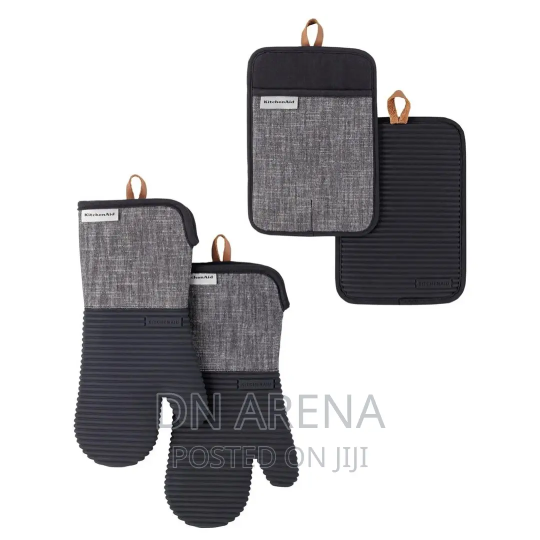 Kitchenaid Chambray 4-Piece Mitt Set