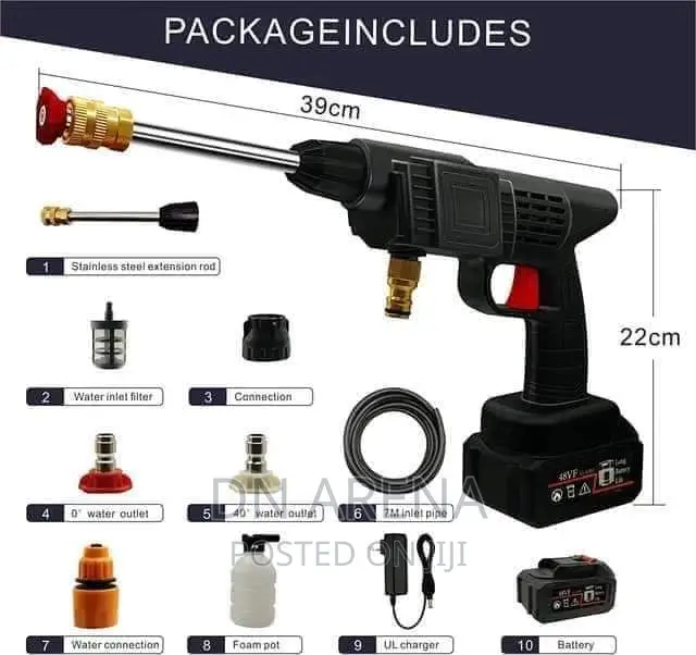 Rechargeable Pressure Washer, Power Washer, 600W Cordless