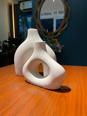 Twin Nordic Vase in White