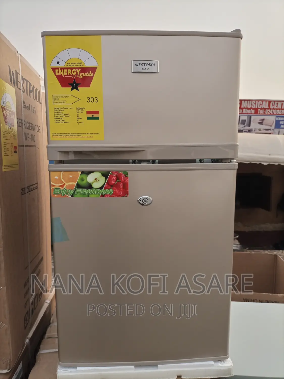 Westpool 80 Litres Silver Table Top Double Door Refrigerator