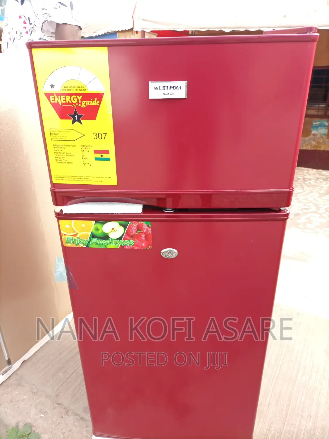 Westpool 95litres Red Refrigerator