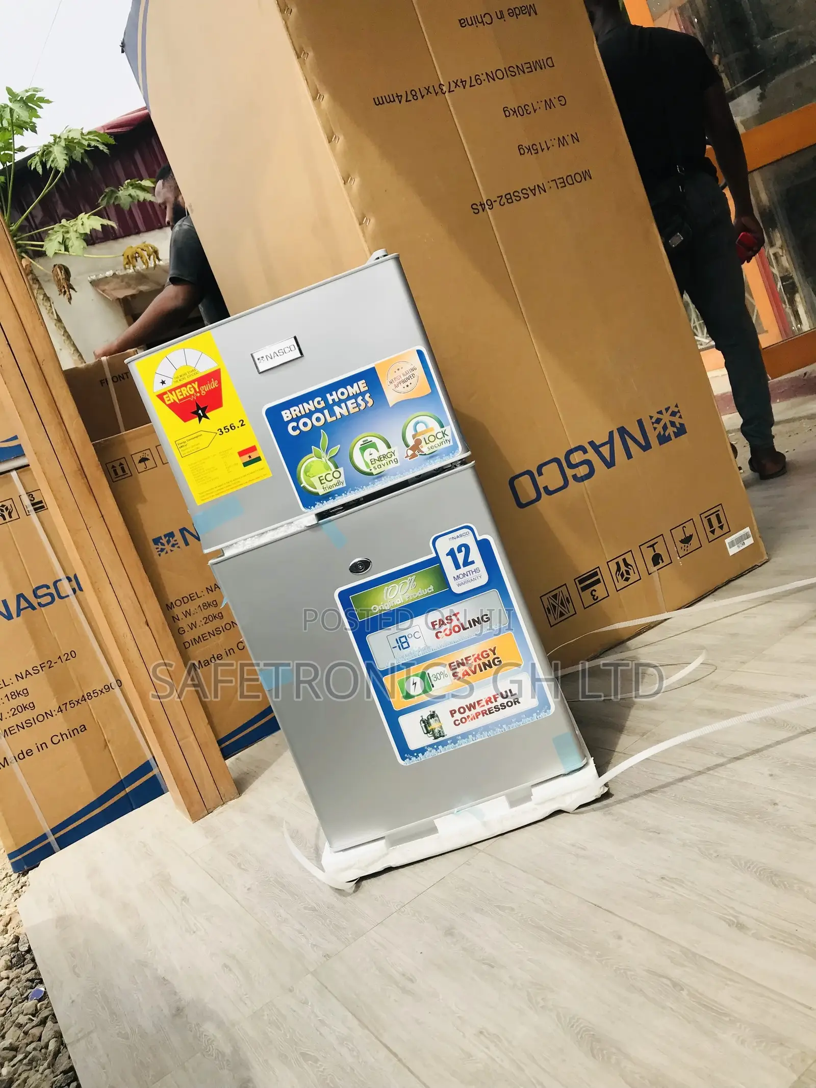 Gray Topfreezer Nasf2-120 Reliable Doubledoor Nasco Fridge