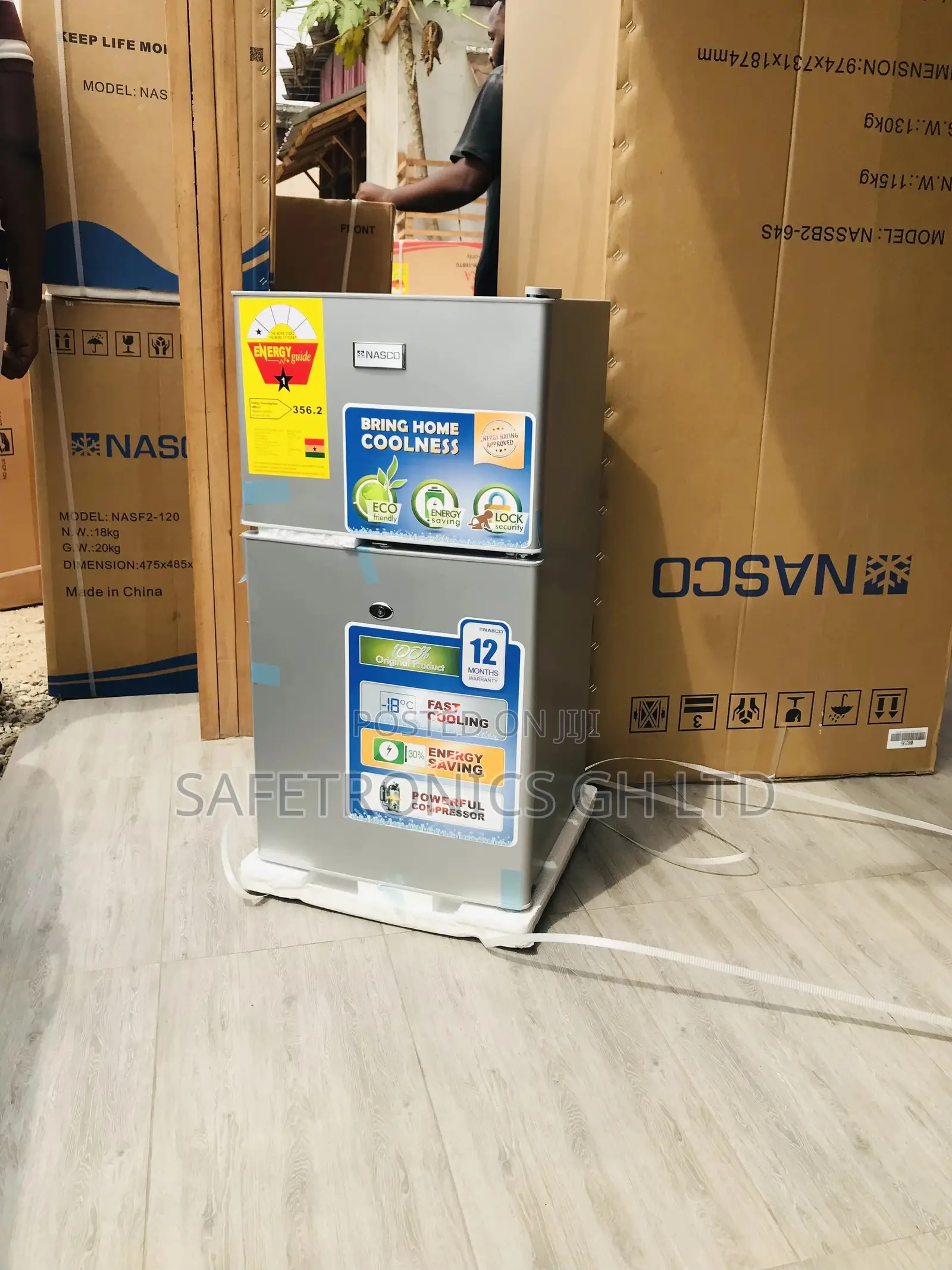 Doubledoor Reliable Nasf2-120 Topfreezer Gray Nasco Fridge