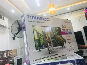 Glossy Sleek UHD Smart Glossy Black Nasco 50”