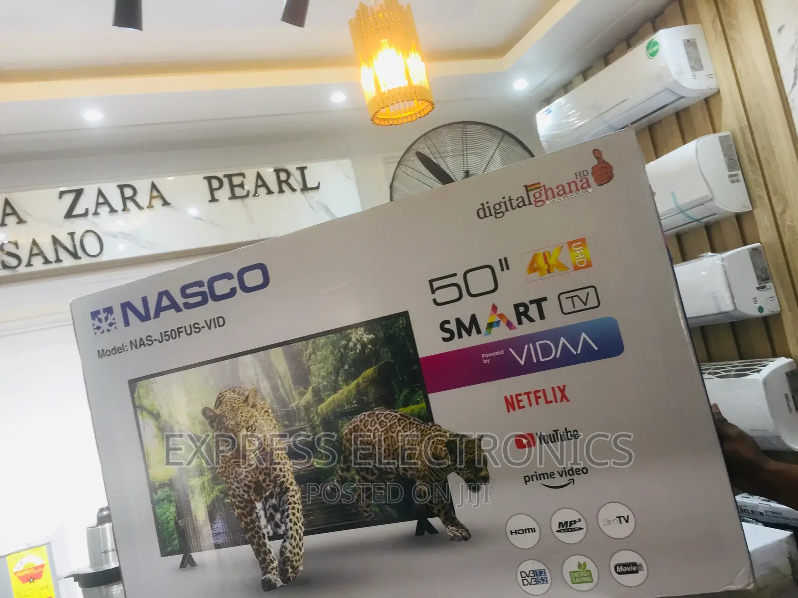 Nasco 50”UHD Smart Glossy LED Screen Tv 