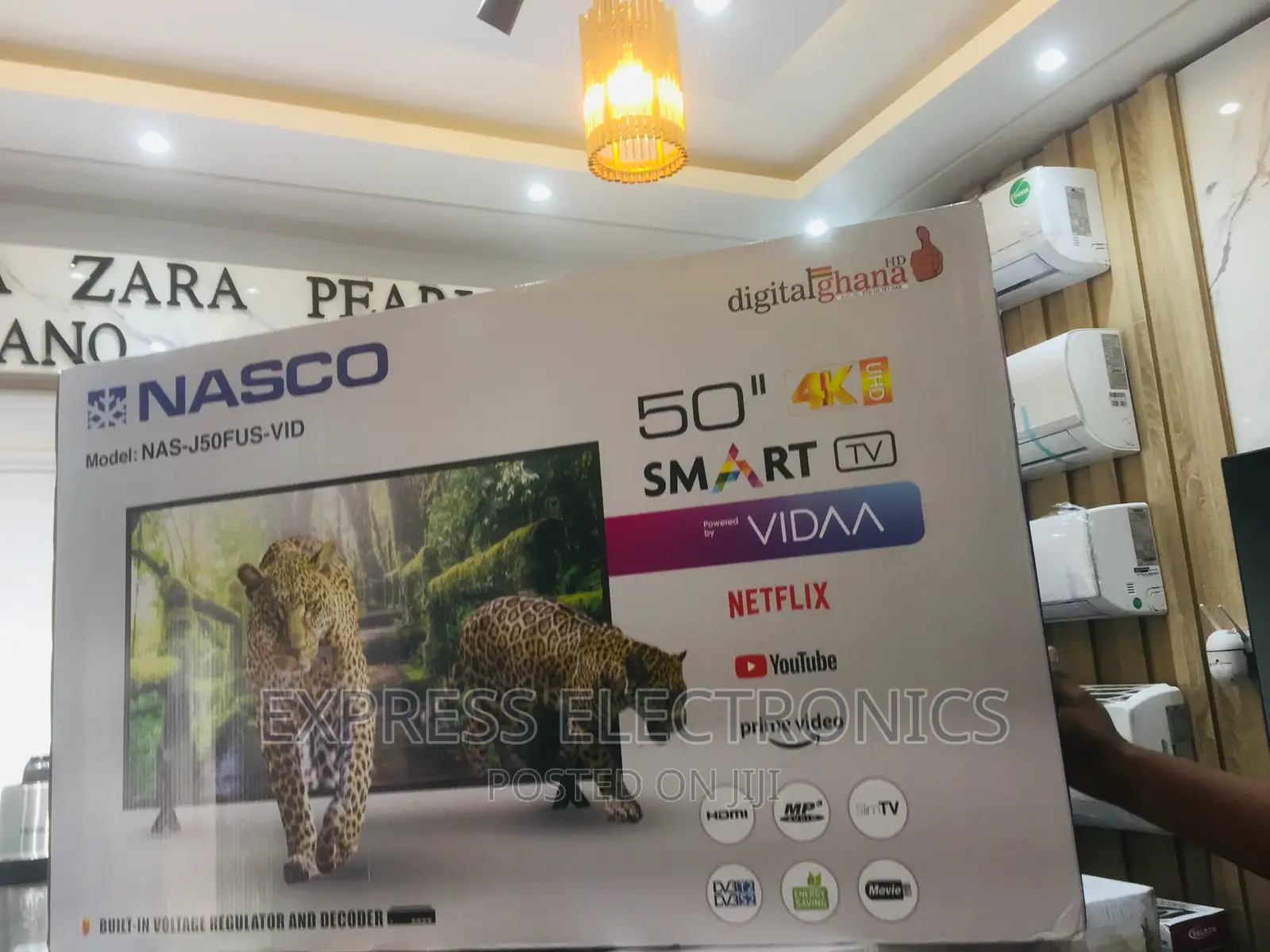 Nasco 50”UHD Smart Glossy LED Screen Tv 