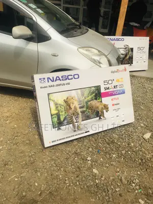 Nasco 50 Inches Glossy LED UHD Smart Black Electric Tv