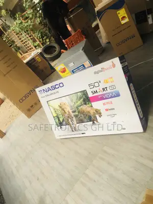 Glossy Black LED Nasco Electric Smart UHD 50 Inches Tv