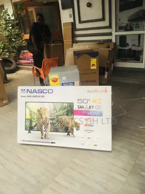 Nasco Black UHD Electric Glossy LED Smart 50 Inches Tv