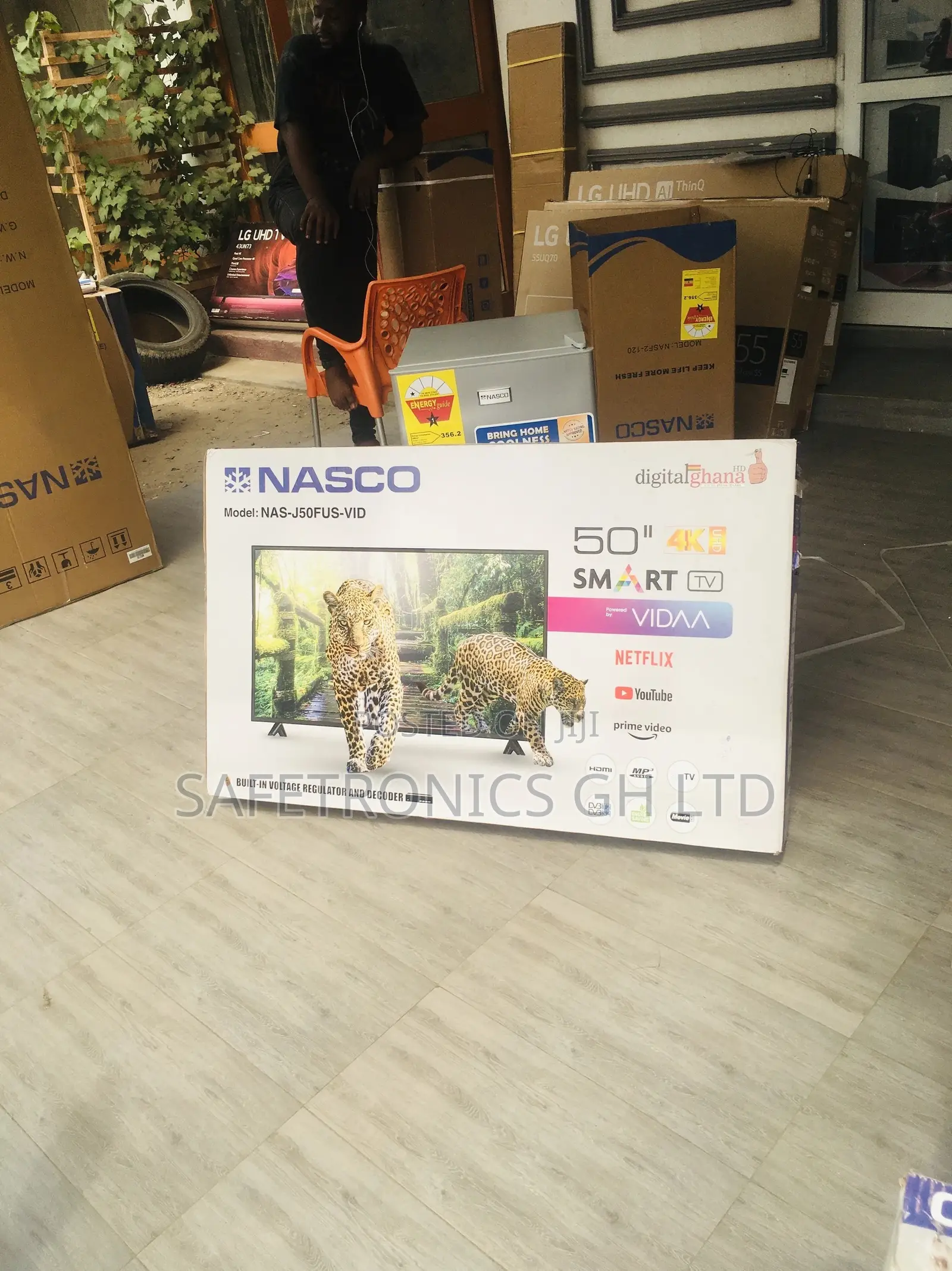 Electric Smart 50 Inches LED UHD Glossy Nasco Black Tv