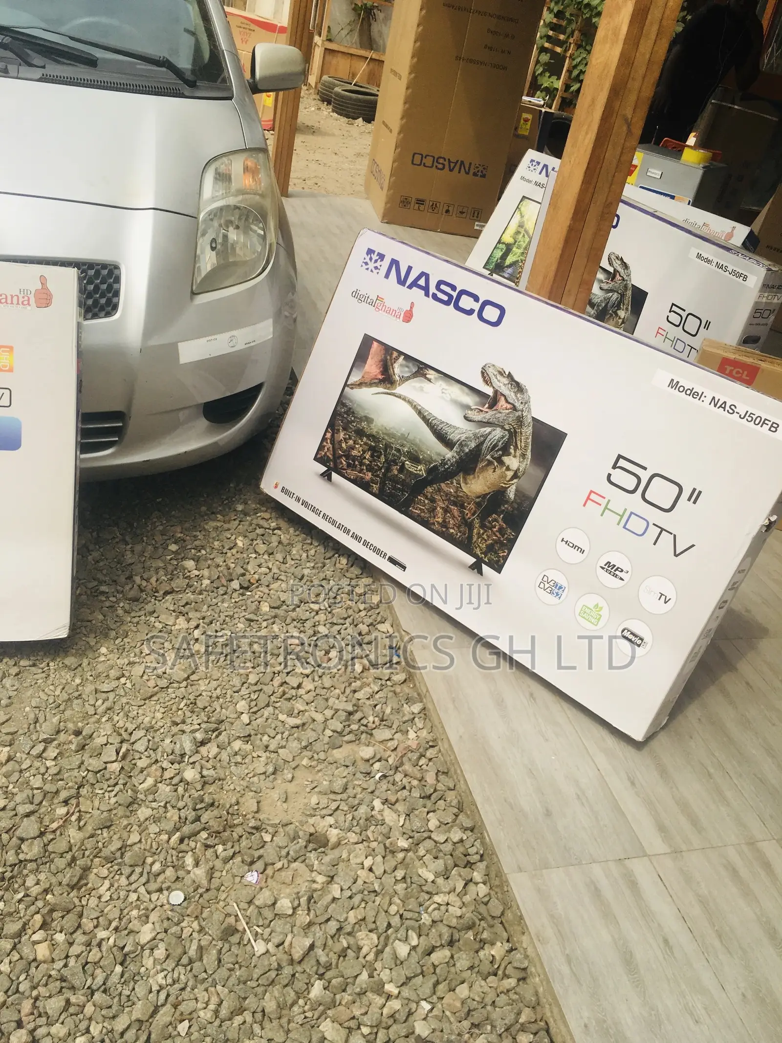 Glossy Digital Nasco Electric LED Full HD Black 50 Inches Tv
