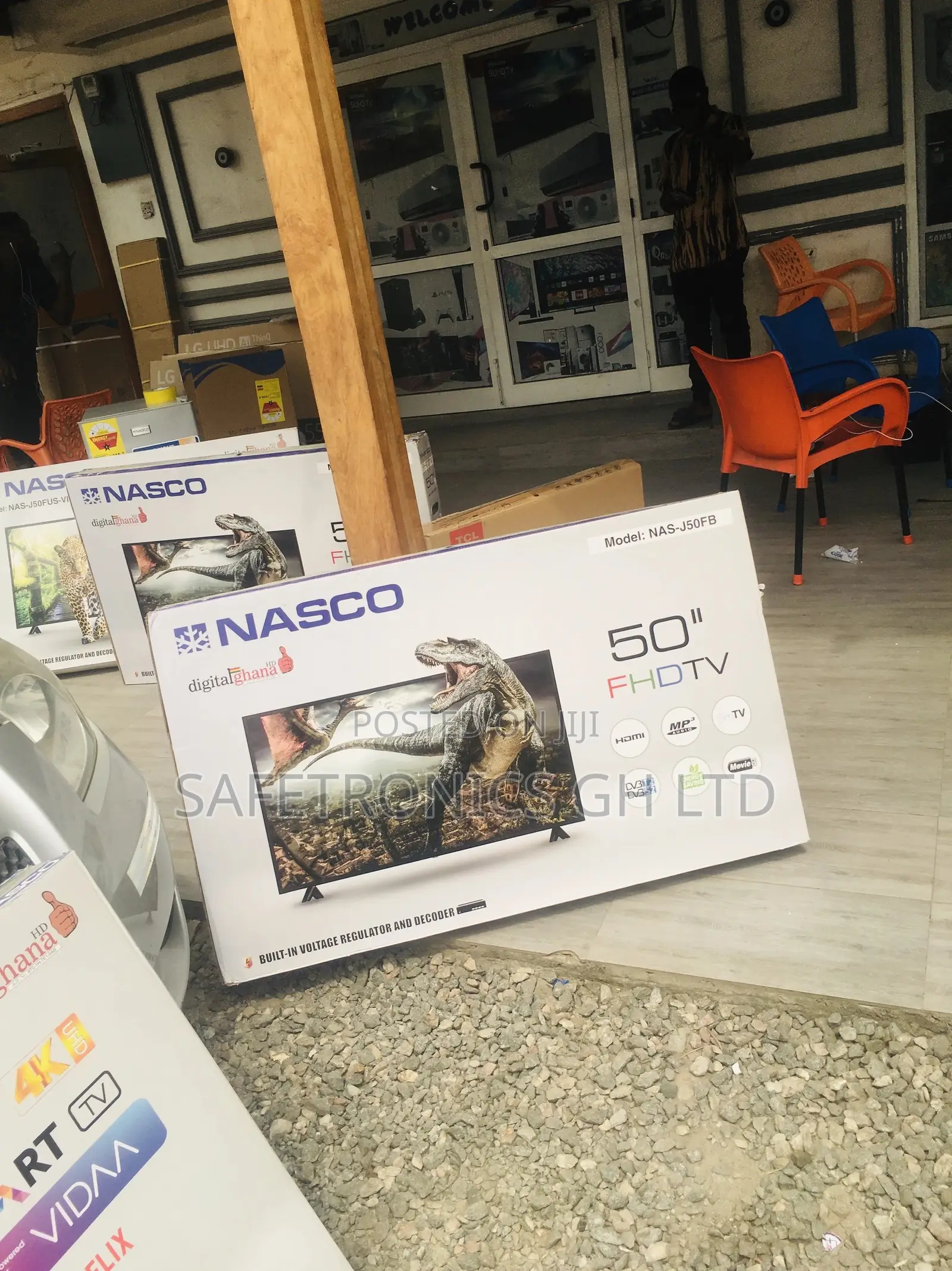 Black Full HD Glossy Electric Digital LED 50 Inches Naco Tv