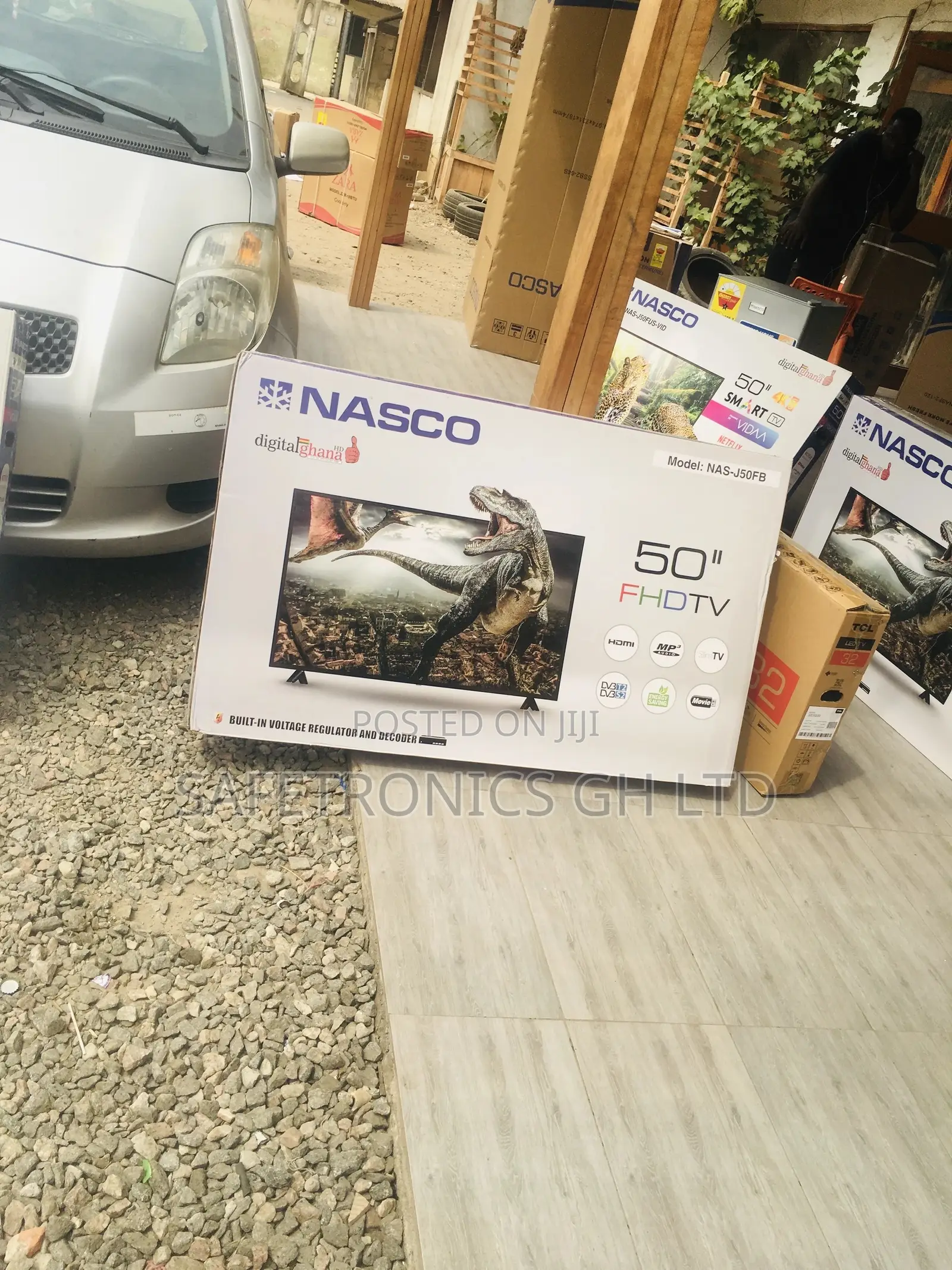 Digital Nasco Black LED Full HD Electric 50 Inches Glossy Tv