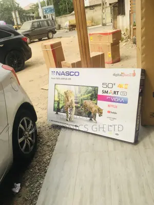 UHD LED Smart Glossy 50 Inches Nasco Electric Black Tv