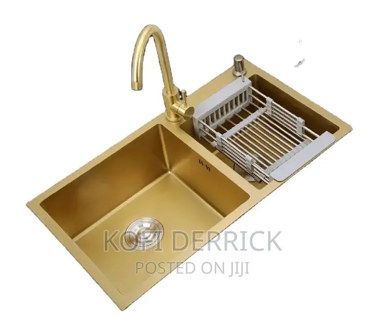 Double Kitchen Sink. Gold(78x43cm)