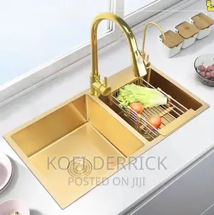 Double Kitchen Sink. Gold(78x43cm)