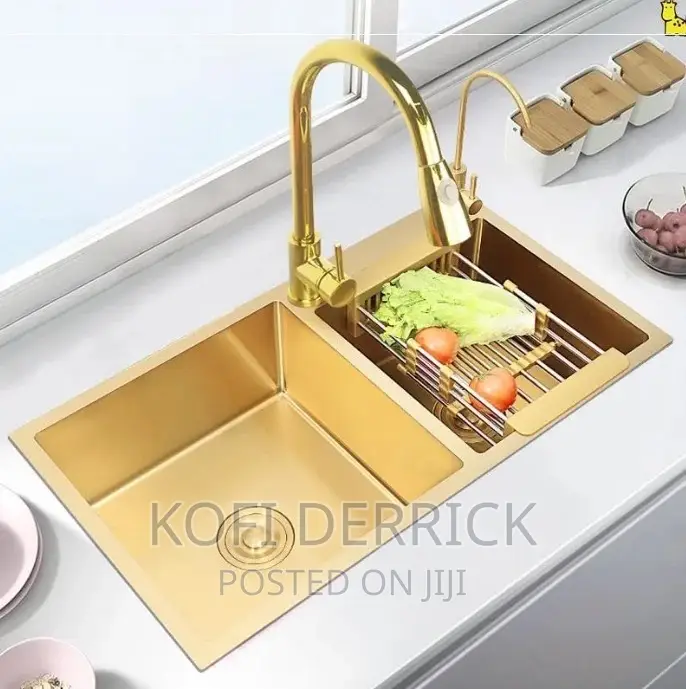 Double Kitchen Sink. Gold(78x43cm)