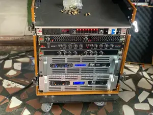EV Mid and QSC Double Sub Full Set With Amps Rack