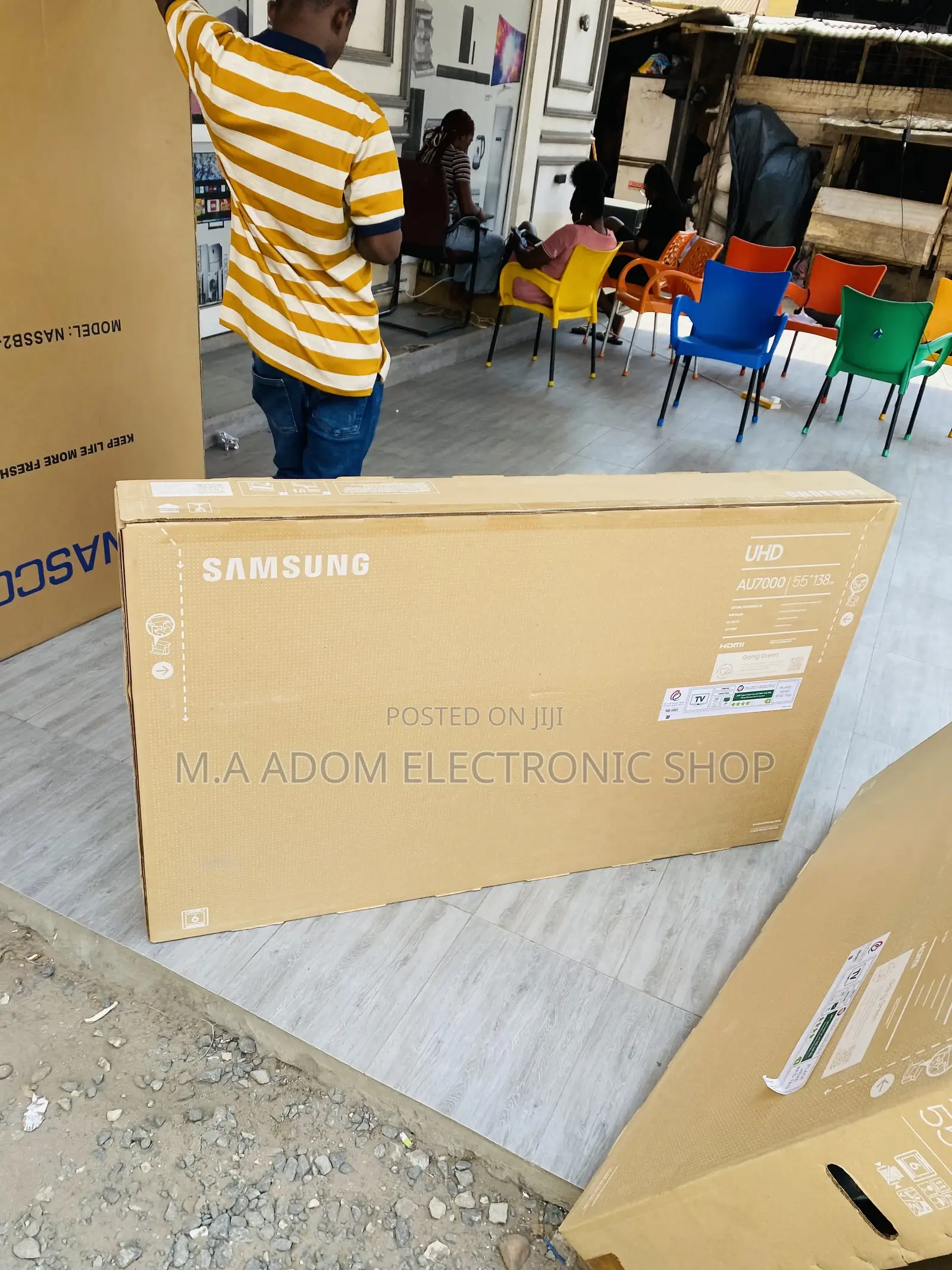 Newly in Stock Samsung 55AU7022 55” Crystal Uhd Smart Tv.