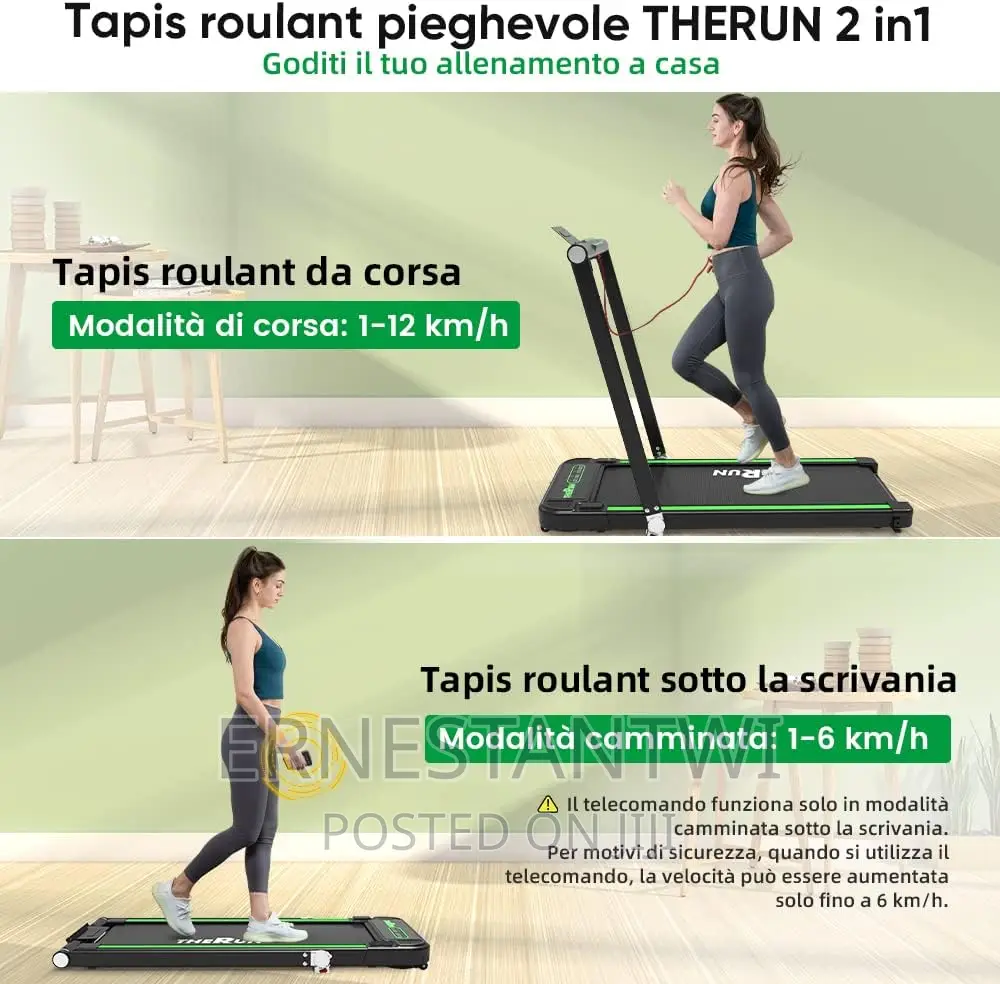 2-in-1 Foldable Treadmill From THERUN, UK